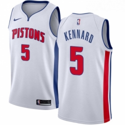 Womens Nike Detroit Pistons 5 Luke Kennard Authentic White Home NBA Jersey Association Edition 