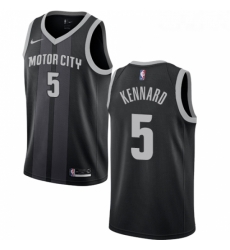 Womens Nike Detroit Pistons 5 Luke Kennard Swingman Black NBA Jersey City Edition 