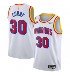 Men Golden State Warriors 30 Stephen Curry White 2024 25 Classic Edition Swingman Stitched Basketball Jersey