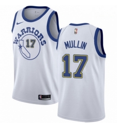 Mens Nike Golden State Warriors 17 Chris Mullin Swingman White Hardwood Classics NBA Jersey