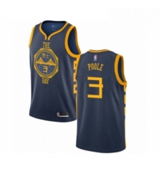 Womens Golden State Warriors 3 Jordan Poole Swingman Navy Blue Basketball Jersey City Edition 