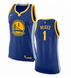 Womens Nike Golden State Warriors 1 JaVale McGee Swingman Royal Blue Road NBA Jersey Icon Edition