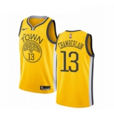 Womens Nike Golden State Warriors 13 Wilt Chamberlain Yellow Swingman Jersey Earned Edition