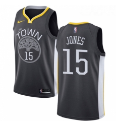 Womens Nike Golden State Warriors 15 Damian Jones Swingman Black Alternate NBA Jersey Statement Edition