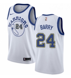 Womens Nike Golden State Warriors 24 Rick Barry Swingman White Hardwood Classics NBA Jersey