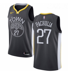 Womens Nike Golden State Warriors 27 Zaza Pachulia Swingman Black Alternate NBA Jersey Statement Edition