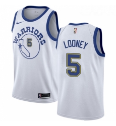 Youth Nike Golden State Warriors 5 Kevon Looney Swingman White Hardwood Classics NBA Jersey