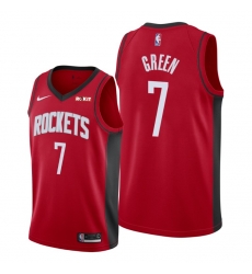 Men Houston Rockets 7 Jalen Green Red JerseyS 2021 NBA