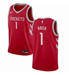 Mens Nike Houston Rockets 1 Trevor Ariza Swingman Red Road NBA Jersey Icon Edition