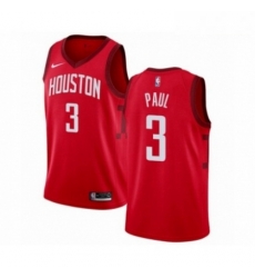 Mens Nike Houston Rockets 3 Chris Paul Red Swingman Jersey Earned Edition