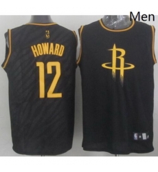 Rockets 12 Dwight Howard Black Precious Metals Fashion Stitched NBA Jersey