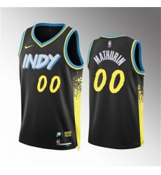 Men Indiana Pacers 00 Bennedict Mathurin Black 2023 24 City Edition Stitched Basketball Jersey