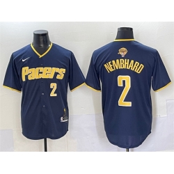 Men Indiana Pacers 2 Andrew Nembhard Navy 2025 Finals Vapor Stitched Baseball Jersey