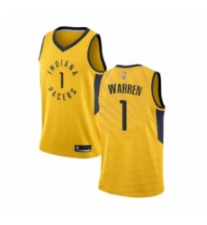 Womens Indiana Pacers 1 TJ Warren Swingman Gold Basketball Jersey Statement Edition 