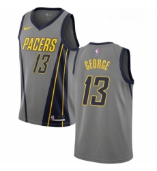 Womens Nike Indiana Pacers 13 Paul George Swingman Gray NBA Jersey City Edition