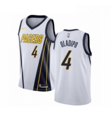 Womens Nike Indiana Pacers 4 Victor Oladipo White Swingman Jersey Earned Edition 