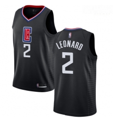 Clippers #2 Kawhi Leonard Black Basketball Swingman Statement Edition Jersey