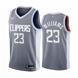 Men Los Angeles Clippers 23 Lou Williams Gray NBA Swingman 2020 21 Earned Edition Jersey