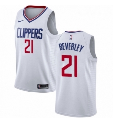 Womens Nike Los Angeles Clippers 21 Patrick Beverley Swingman White NBA Jersey Association Edition 