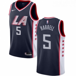 Womens Nike Los Angeles Clippers 5 Montrezl Harrell Swingman Navy Blue NBA Jersey City Edition 