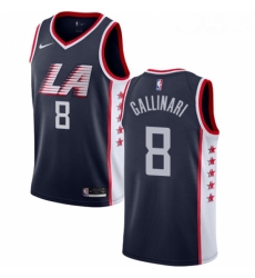 Youth Nike Los Angeles Clippers 8 Danilo Gallinari Swingman Navy Blue NBA Jersey City Edition 