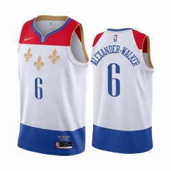 Men Nike New Orleans Pelicans 6 Nickeil Alexander Walker White NBA Swingman 2020 21 City Edition Jersey