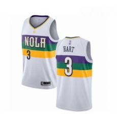 Youth New Orleans Pelicans 3 Josh Hart Swingman White Basketball Jersey City Edition 