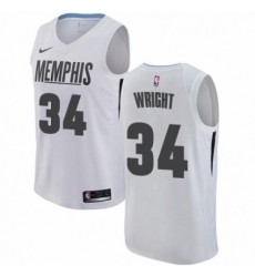 Womens Nike Memphis Grizzlies 34 Brandan Wright Swingman White NBA Jersey City Edition 