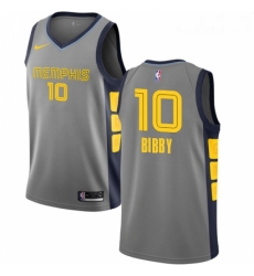 Youth Nike Memphis Grizzlies 10 Mike Bibby Swingman Gray NBA Jersey City Edition 