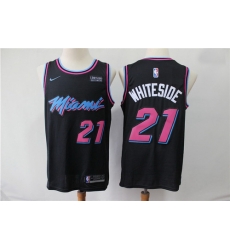 Heat 21 Hassan Whiteside Black City Edition Nike Swingman Jersey