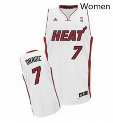 Womens Adidas Miami Heat 7 Goran Dragic Swingman White Home NBA Jersey