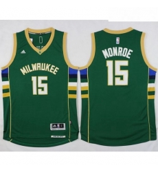 Bucks 15 Greg Monroe Green Stitched NBA Jersey 