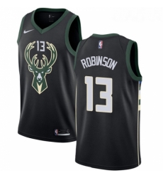 Womens Adidas Milwaukee Bucks 13 Glenn Robinson Authentic Black Alternate NBA Jersey Statement Edition 