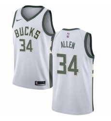 Youth Nike Milwaukee Bucks 34 Ray Allen Swingman White Home NBA Jersey Association Edition