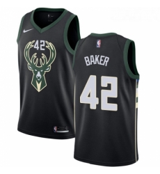 Youth Nike Milwaukee Bucks 42 Vin Baker Swingman Black Alternate NBA Jersey Statement Edition