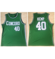 Men Concord Academy 40 Shawn Kemp Green High School Basketball Jersey