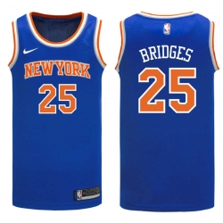 Men New York Knicks #25 MIKAL BRIDGES Blue Stitched NBA Jersey Icon Edition