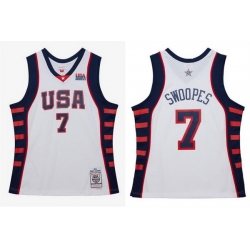 Men Team USA 7 Sheryl Swoopes White 2024 Stitched Jersey