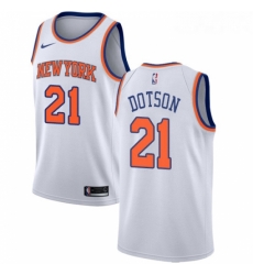 Youth Nike New York Knicks 21 Damyean Dotson Swingman White NBA Jersey Association Edition 