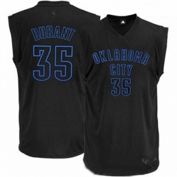 Mens Adidas Oklahoma City Thunder 35 Kevin Durant Authentic Black on Black NBA Jersey