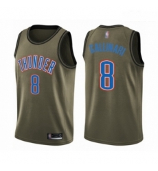 Mens Oklahoma City Thunder 8 Danilo Gallinari Swingman Green Salute to Service Basketball Jersey 