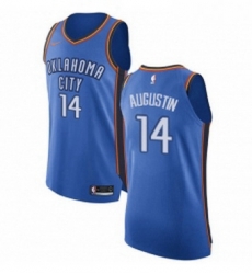 Womens Nike Oklahoma City Thunder 14 DJ Augustin Authentic Royal Blue Road NBA Jersey Icon Edition