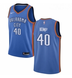 Womens Nike Oklahoma City Thunder 40 Shawn Kemp Swingman Royal Blue Road NBA Jersey Icon Edition