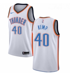 Womens Nike Oklahoma City Thunder 40 Shawn Kemp Swingman White Home NBA Jersey Association Edition