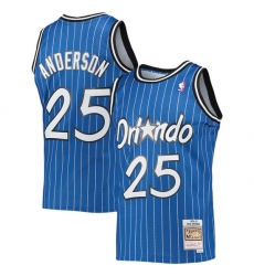 Men Orlando Magic 25 Nick Anderson 1994 95 Blue Stitched Jerse