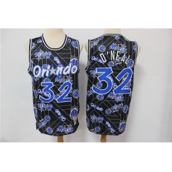 Men Orlando Magic 32 Shaquille O'Neal Black Tear Up Pack Hardwood Classics Swingman Jersey