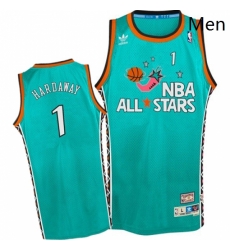 Mens Mitchell and Ness Orlando Magic 1 Penny Hardaway Swingman Light Blue 1996 All Star Throwback NBA Jersey