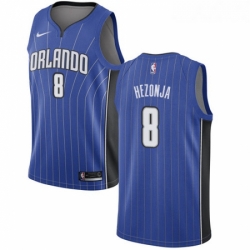 Womens Nike Orlando Magic 8 Mario Hezonja Swingman Royal Blue Road NBA Jersey Icon Edition