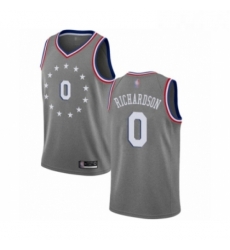 Womens Philadelphia 76ers 0 Josh Richardson Swingman Gray Basketball Jersey City Edition 