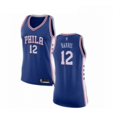 Womens Philadelphia 76ers 12 Tobias Harris Swingman Blue Basketball Jersey Icon Edition 